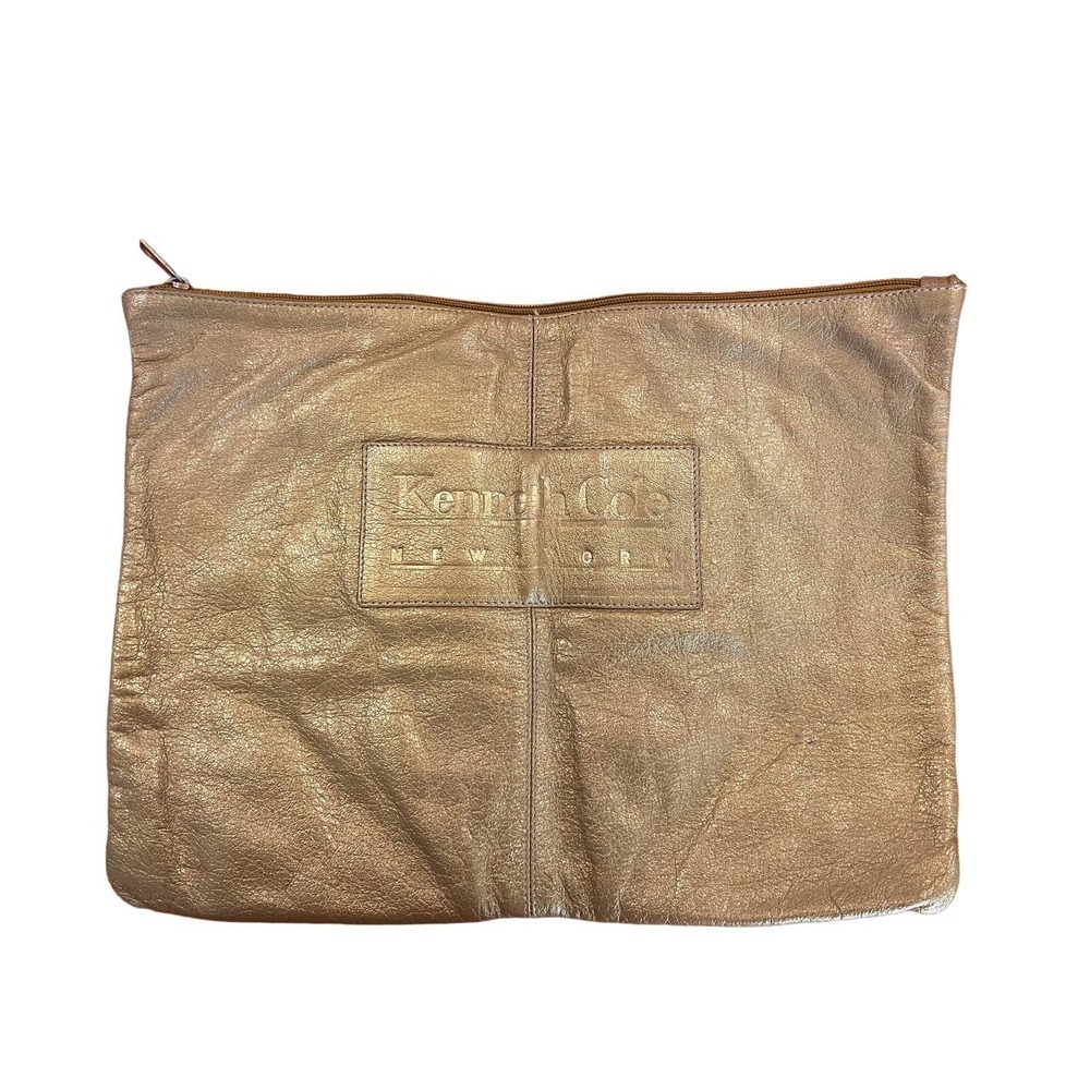 Kenneth Cole Gold Leather clutch bag